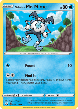 Crown Zenith - 030/159 - Galarian Mr. Mime - Pokemon kaarten Kopen - LuiopZondag TCG Store Assen