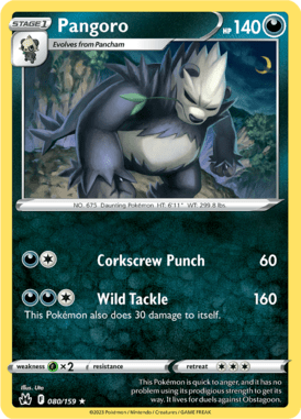 Crown Zenith - 080/159 - Pangoro - Pokemon kaarten Kopen - LuiopZondag TCG Store Assen