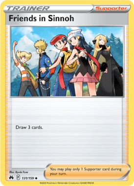 Crown Zenith - 131/159 - Friends in Sinnoh - Pokemon kaarten Kopen - LuiopZondag TCG Store Assen