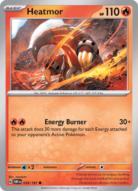 Obsidian Flames - 039/197 - - Pokemon kaarten Kopen - LuiopZondag TCG Store AssenHeatmor