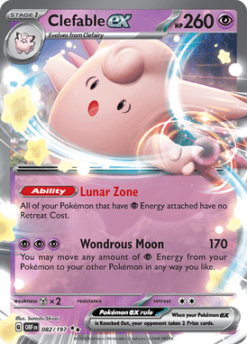 Obsidian Flames - 082/197 - Clefable ex - Pokemon kaarten Kopen - LuiopZondag TCG Store Assen
