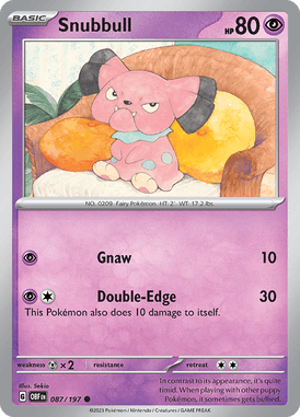 Obsidian Flames - 087/197 - - Pokemon kaarten Kopen - LuiopZondag TCG Store AssenSnubbull