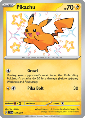 Paldean Fates - 131/091 - Pikachu - Shiny Pokemon kaarten Kopen - LuiopZondag TCG Store Assen