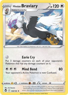 Silver Tempest - 149/195 - Hisuian Braviary - LuiopZondag