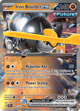 Temporal Forces - 099/162 - Iron Boulder ex - Losse Pokemon kaarten Kopen - LuiopZondag TCG Store Assen