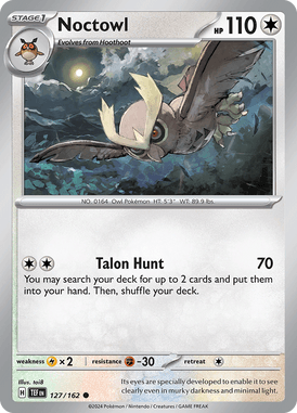 Temporal Forces - 127/162 - Noctowl - Losse Pokemon kaarten Kopen - LuiopZondag TCG Store Assen