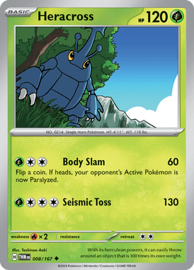 Twilight Masquerade - 008/167 - Heracross - Losse Pokemon Kopen - LuiopZondag TCG Store Assen