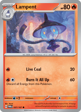 Twilight Masquerade - 037/167 - Lampent - Losse Pokemon Kopen - LuiopZondag TCG Store Assen