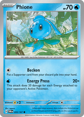 Twilight Masquerade - 055/167 - Phione - Losse Pokemon Kopen - LuiopZondag TCG Store Assen