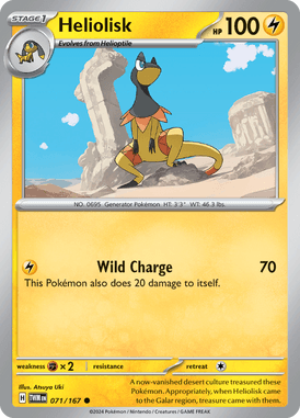 Twilight Masquerade - 071/167 - Heliolisk - Losse Pokemon Kopen - LuiopZondag TCG Store Assen