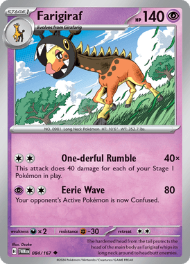 Twilight Masquerade - 084/167 - Farigiraf - Losse Pokemon Kopen - LuiopZondag TCG Store Assen