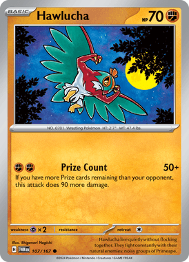 Twilight Masquerade - 107/167 - Hawlucha - Losse Pokemon Kopen - LuiopZondag TCG Store Assen