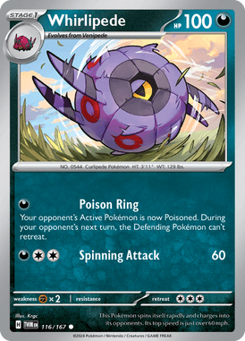 Twilight Masquerade - 116/167 - Whirlipede - Losse Pokemon Kopen - LuiopZondag TCG Store Assen
