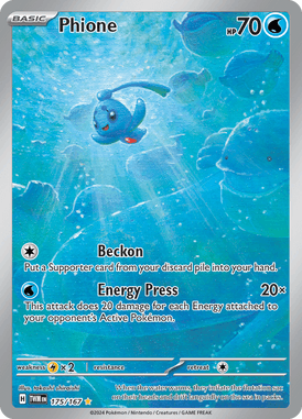 Twilight Masquerade - 175/167 - Phione
- Losse Pokemon Kopen - LuiopZondag TCG Store Assen