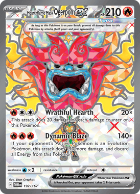 Twilight Masquerade - 192/167 - Hearthflame Mask Ogerpon ex - Losse Pokemon Kopen - LuiopZondag TCG Store Assen