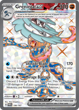Twilight Masquerade - 198/167 - Greninja ex - Losse Pokemon Kopen - LuiopZondag TCG Store Assen