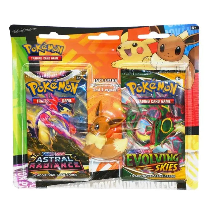 Pokemon Back to School Eraser Blister - Eevee ( Evolving Skies )
