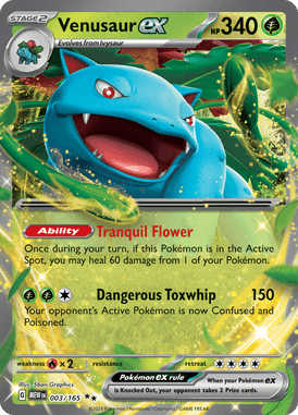 151 - 003/165 - Venusaur ex - Pokemon kaarten Kopen - LuiopZondag TCG Store Assen