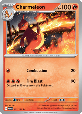 151 - 005/165 - Charmeleon - Pokemon kaarten Kopen - LuiopZondag TCG Store Assen