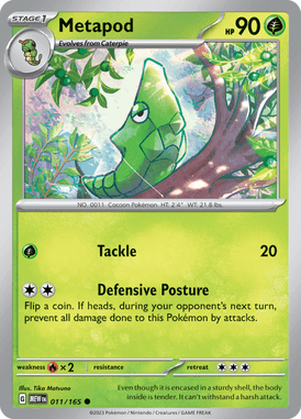 151 - 011/165 - Metapod - Pokemon kaarten Kopen - LuiopZondag TCG Store Assen