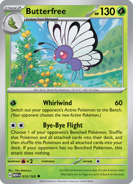 151 - 012/165 - Butterfree - Pokemon kaarten Kopen - LuiopZondag TCG Store Assen