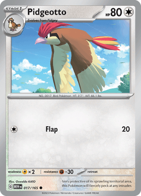 151 - 017/165 - Pidgeotto - Pokemon kaarten Kopen - LuiopZondag TCG Store Assen