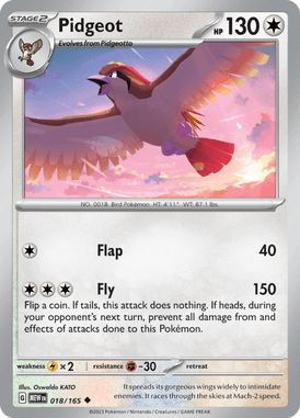 151 - 018/165 - Pidgeot - Pokemon kaarten Kopen - LuiopZondag TCG Store Assen