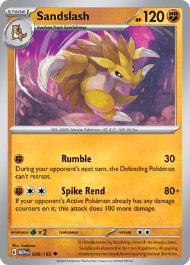 151 - 028/165 - Sandslash - Pokemon kaarten Kopen - LuiopZondag TCG Store Assen