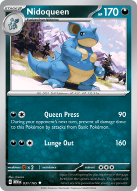 151 - 031/165 - Nidoqueen - Pokemon kaarten Kopen - LuiopZondag TCG Store Assen