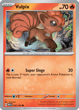 151 - 037/165 - Vulpix - Pokemon kaarten Kopen - LuiopZondag TCG Store Assen