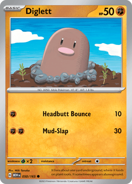 151 - 050/165 - Diglett - Pokemon kaarten Kopen - LuiopZondag TCG Store Assen