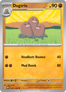 151 - 051/165 - Dugtrio - Pokemon kaarten Kopen - LuiopZondag TCG Store Assen