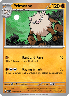 151 - 057/165 - Primeape - Pokemon kaarten Kopen - LuiopZondag TCG Store Assen