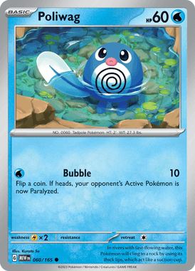 151 - 060/165 - Poliwag - Pokemon kaarten Kopen - LuiopZondag TCG Store Assen