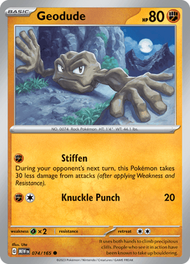 151 - 074/165 - Geodude - Pokemon kaarten Kopen - LuiopZondag TCG Store Assen