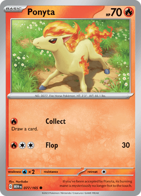 151 - 077/165 - Ponyta - Pokemon kaarten Kopen - LuiopZondag TCG Store Assen