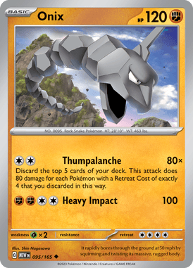 151 - 095/165 - Onix - Pokemon kaarten Kopen - LuiopZondag TCG Store Assen