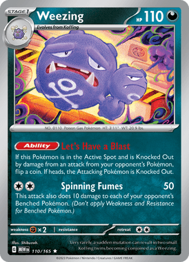 151 - 110/165 - Weezing - Pokemon kaarten Kopen - LuiopZondag TCG Store Assen