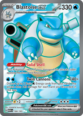 151 - 184/165 - Blastoise ex - Pokemon kaarten Kopen - LuiopZondag TCG Store Assen