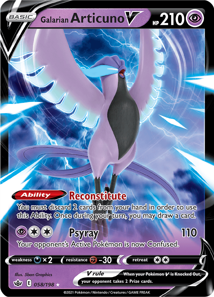 Galarian Articuno V (CRE 058) - luiopzondag.nl