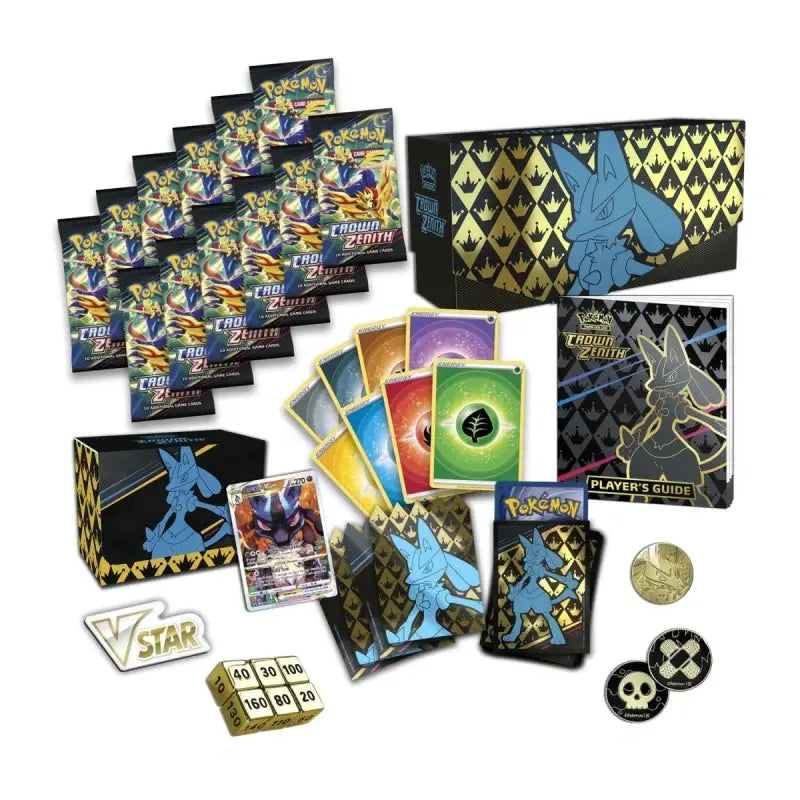 inhoud van de Crown Zenith Pokémon Center Elite Trainer Box Plus