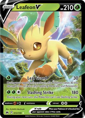 Crown Zenith - 013/159 - Leafeon V - Pokemon kaarten Kopen - LuiopZondag TCG Store Assen