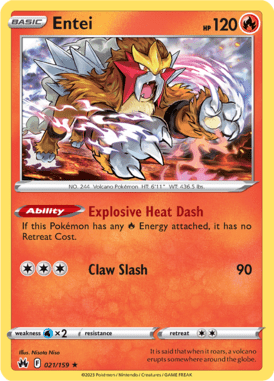 Crown Zenith - 021/159 - Entei - Pokemon kaarten Kopen - LuiopZondag TCG Store Assen