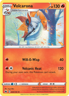 Crown Zenith - 025/159 - Volcarona - Pokemon kaarten Kopen - LuiopZondag TCG Store Assen