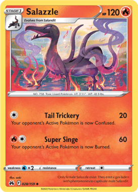 Crown Zenith - 028/159 - Salazzle - Pokemon kaarten Kopen - LuiopZondag TCG Store Assen