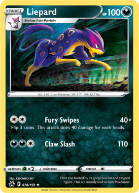 Crown Zenith - 078/159 - Liepard - Pokemon kaarten Kopen - LuiopZondag TCG Store Assen