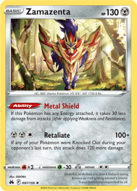 Crown Zenith - 097/159 - Zamazenta - Pokemon kaarten Kopen - LuiopZondag TCG Store Assen