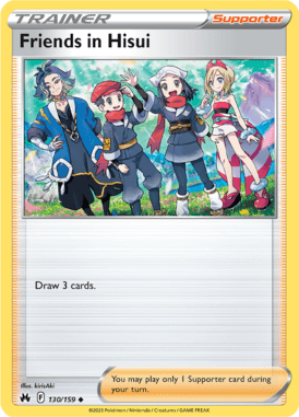 Crown Zenith - 130/159 - Friends in Hisui - Pokemon kaarten Kopen - LuiopZondag TCG Store Assen