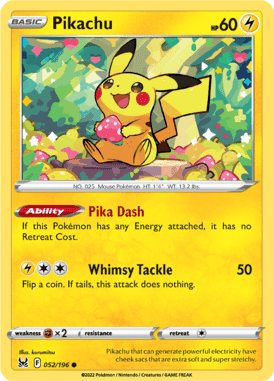 Lost Origin - 052/196 - Pikachu - LuiopZondag.nl