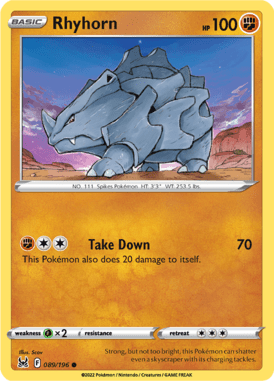 Lost Origin - 089/196 - Rhyhorn - LuiopZondag.nl